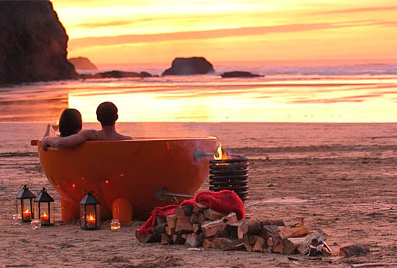 Portable Wood Burning Hot tub