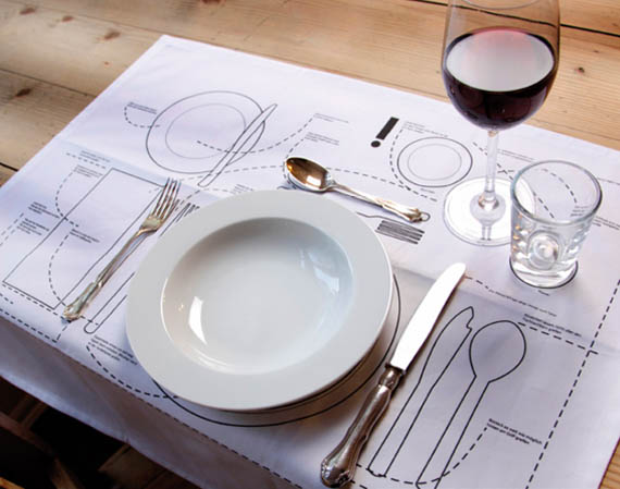 Table Setting Diagram Placemat