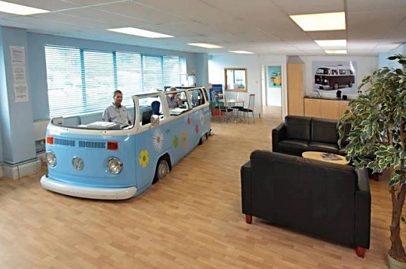 VW Van Makes One Groovy Workspace