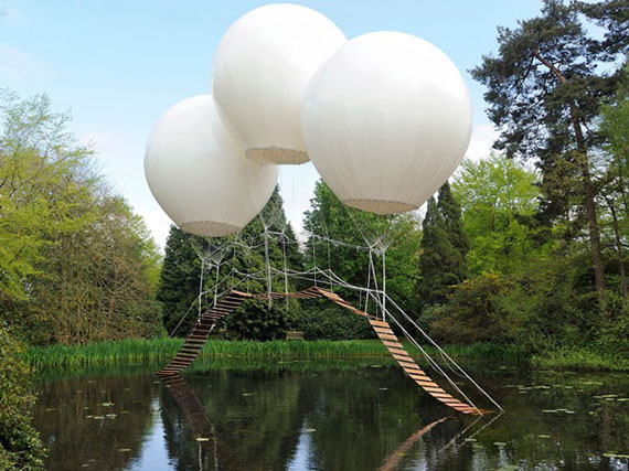 A Bridge Supsended By Balloons