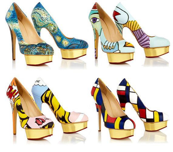 Famous Paintings On High Heel Shoes
