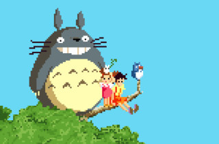 The Whimsical World Of Miyazaki In Pixel Art