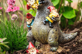 Garden Gnome-Eating Godzilla Will Keep The Pests Away