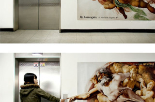 A Super Clever Creation Of Adam Mural Elevator Ad