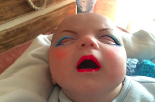 A Newborn Baby Gets Hilarious Make Overs Through An App