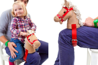 A Horse Head That Straps Onto Your Leg For A Better Horsey Ride