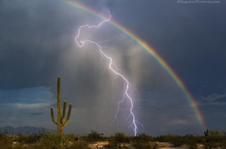Whoa! A Super Rare Shot Of Super Rare Rainbow Lightning