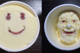 This Smiley Face Japanese Ice Cream Melts To Look Freaky AF
