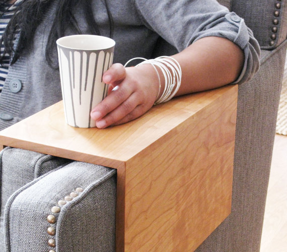 Couch Arm Wrap Is A Classed Up Cup, Cup Holder For Sofa Arm