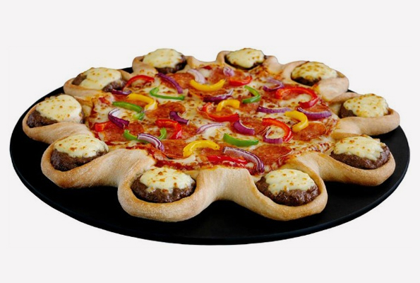 Pizza with Cheese Burger Crust